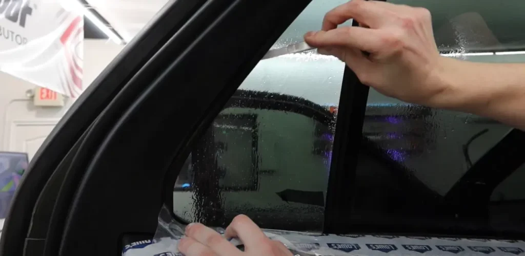 Window tint cutting for tesla